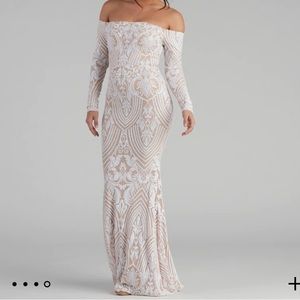 Champagne/White Wedding Dress